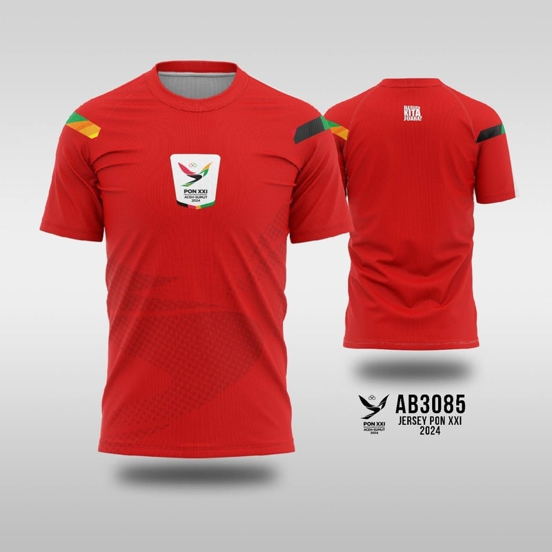 Kaos Jersey PON XXI 2024 - Energi - Merah