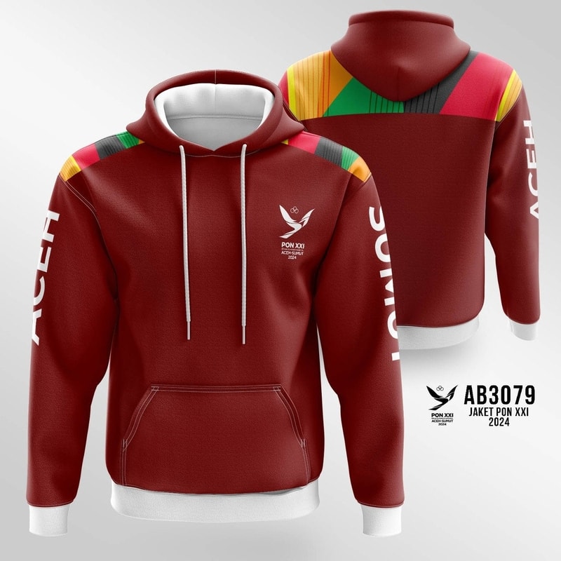 Jaket Hoodie PON XXI - Gemilang - Maroon