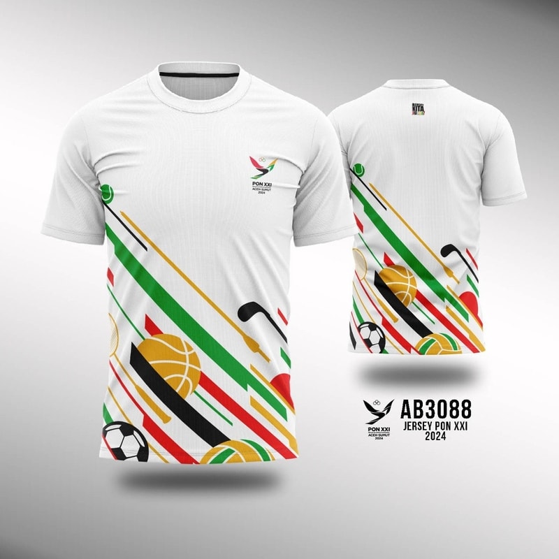 Kaos Jersey PON XXI 2024 - Juang - Putih