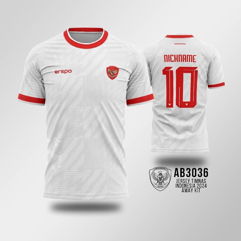 Kaos Jersey Sepakbola Timnas Indonesia 2024 - Away