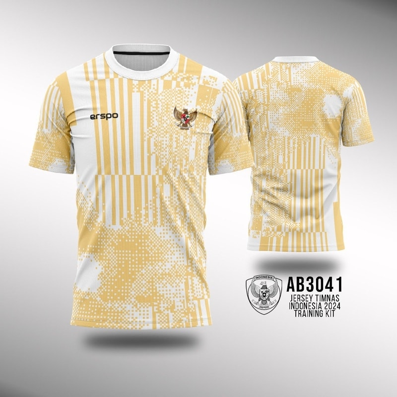 Kaos Jersey Training Timnas Indonesia 2024 - Yellow White