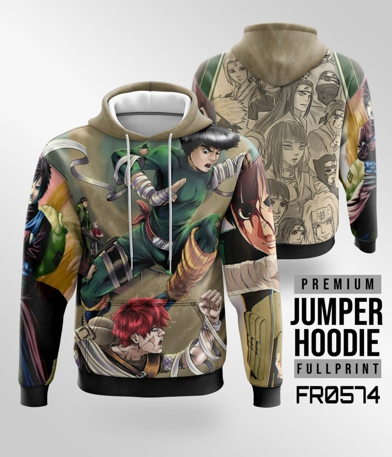 Jaket Hoodie Naruto - Lee vs Gaara