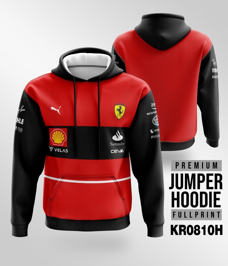 Jaket Hoodie Ferrrari