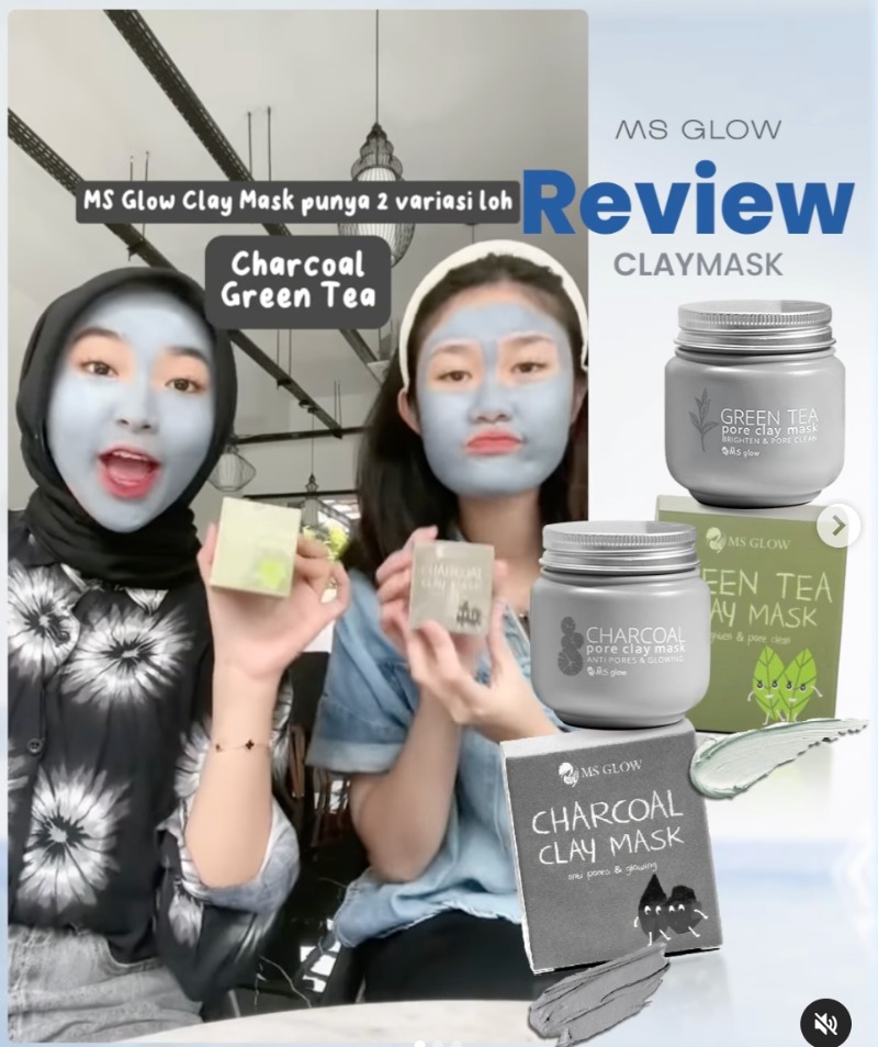 Charcoal Clay Mask MS Glow: Deskripsi, Manfaat, dan Review