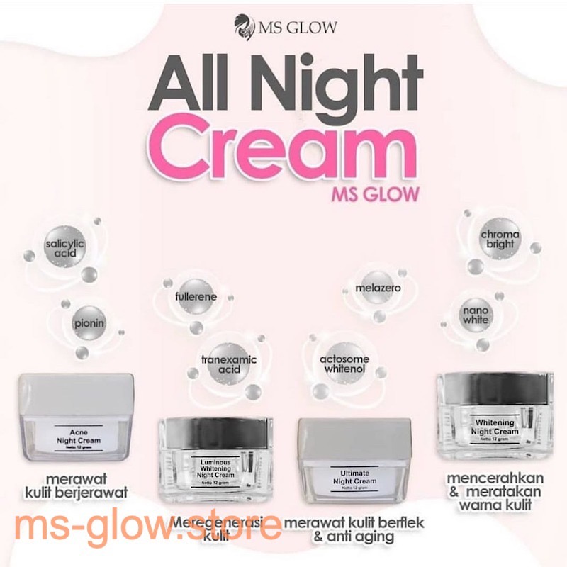Cream malam MS Glow yang asli