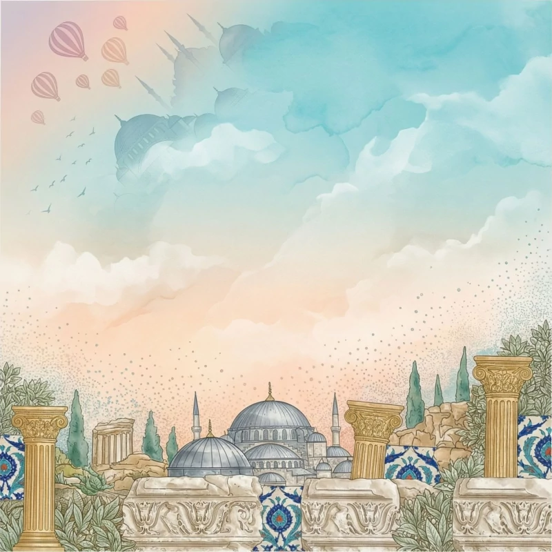 Jilbab custom nama motif The Anatolian Horizon hijab voal premium