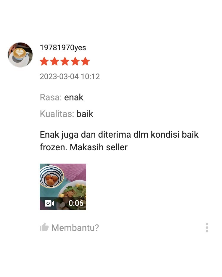 Ulasan pembeli Chicken Egg Roll Warisan Ibu di Shopee